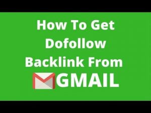 Quality Dofollow link from Gmail