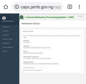 Why O'level result blank on jamb caps